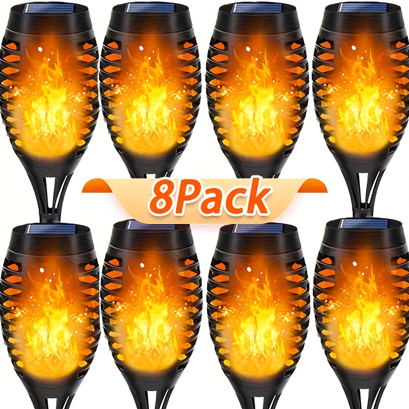 Solar Pathway Lights 8 Pack - 1-8Pack Solar Lights Flickering Flame Solar