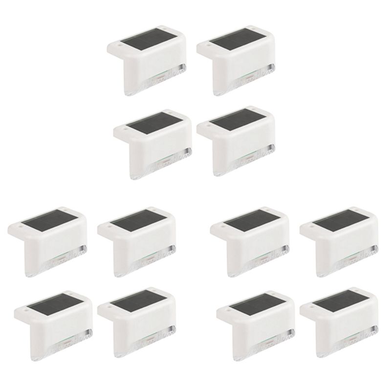 Solar Wall Light Fence Lamp - ABVG-12Pcs LED Solar Path Stair Lights
