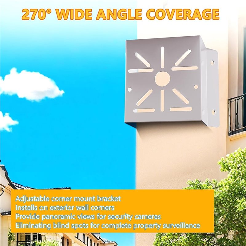 Solar Security Camera Light - [NEW!CCDD】 2 Pack Universal Corner Mount