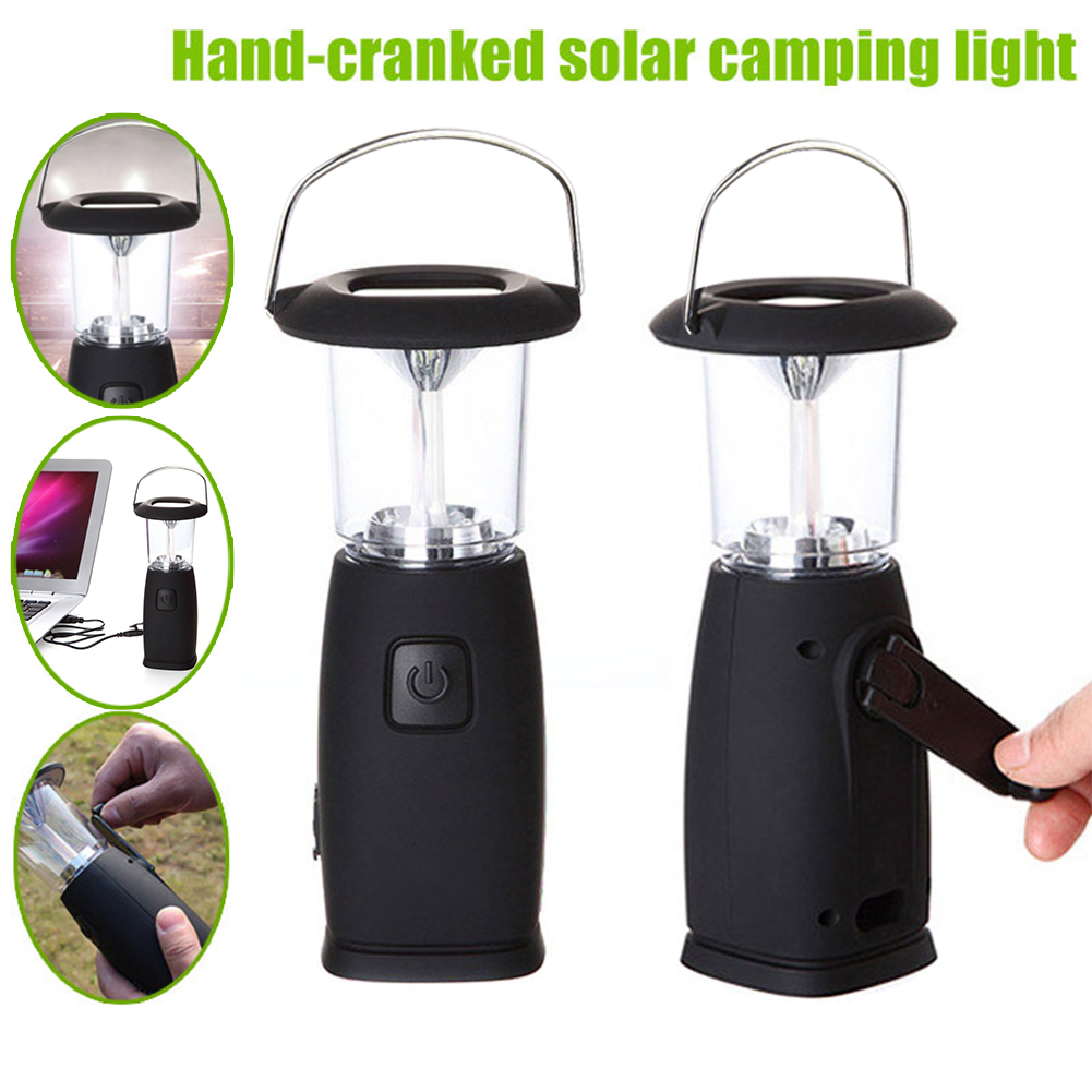 Solar Lantern Camping Collapsible - 6 LED Solar Hand-Up Crank Camping