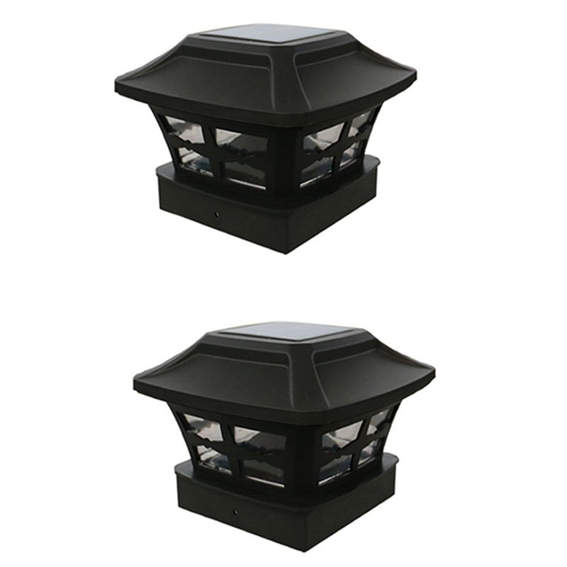 Solar Post Cap Light 4X4 - ABVT-2X Solar Post Cap Lights Outdoor