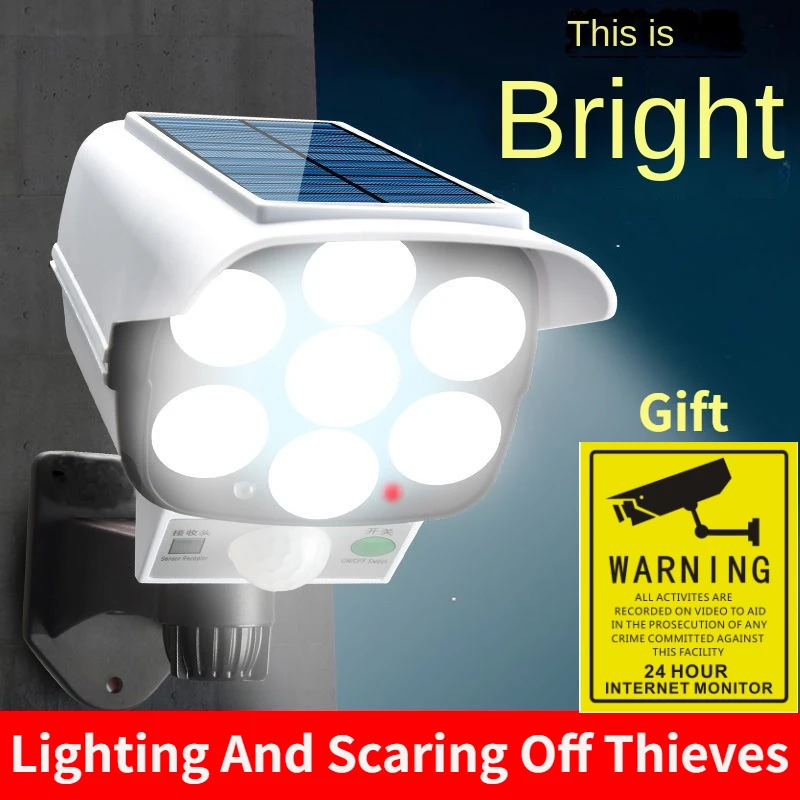 Solar Security Camera Light - Outdoor Solar Light Motion Sensor Security