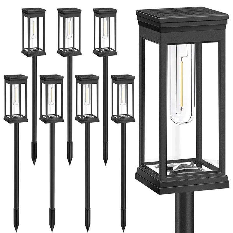 Solar Pathway Lights 8 Pack - Y50A-Auto On/Off Solar Pathway Lights 8