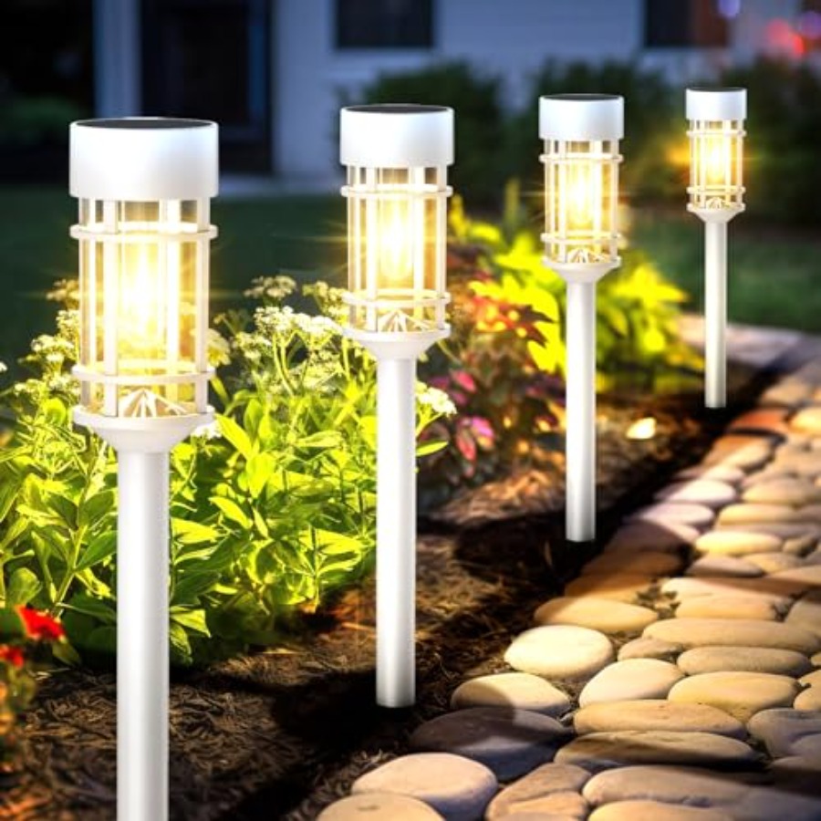 Solar Pathway Lights 8 Pack - Solar Pathway Lights Outdoor Waterproof, 8