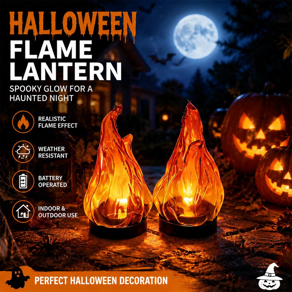 Solar Garden Light Outdoor Waterproof - Solar Flame Hanging Lantern Light IP65