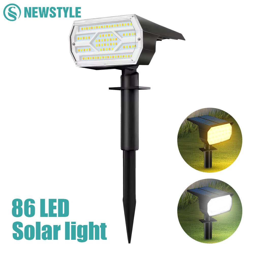 Solar Garden Spotlight Rgb - 86LED Solar Spot Lights Outdoor Waterproof