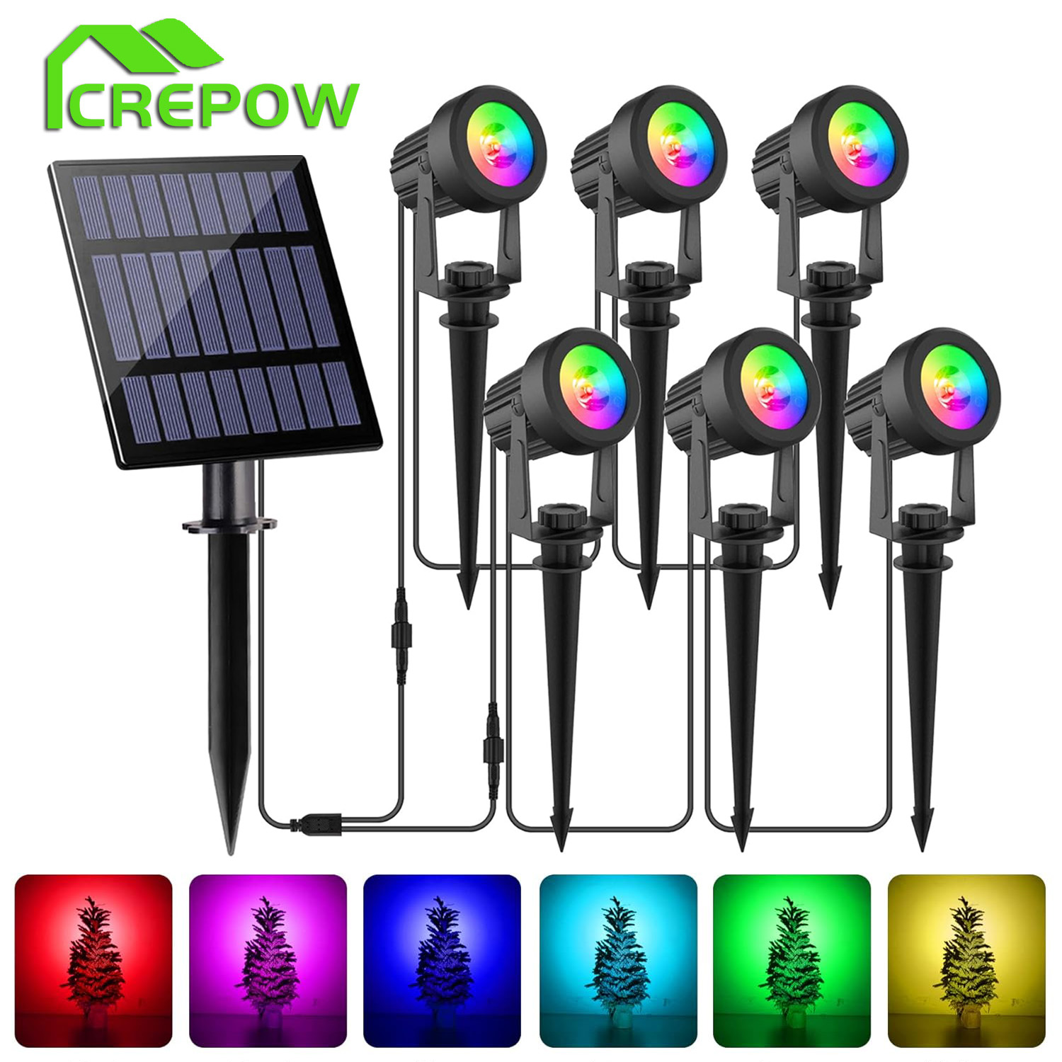1/2/4/6 LEDS RGB Solar Spotlig - Solar Garden Spotlight Rgb review and price