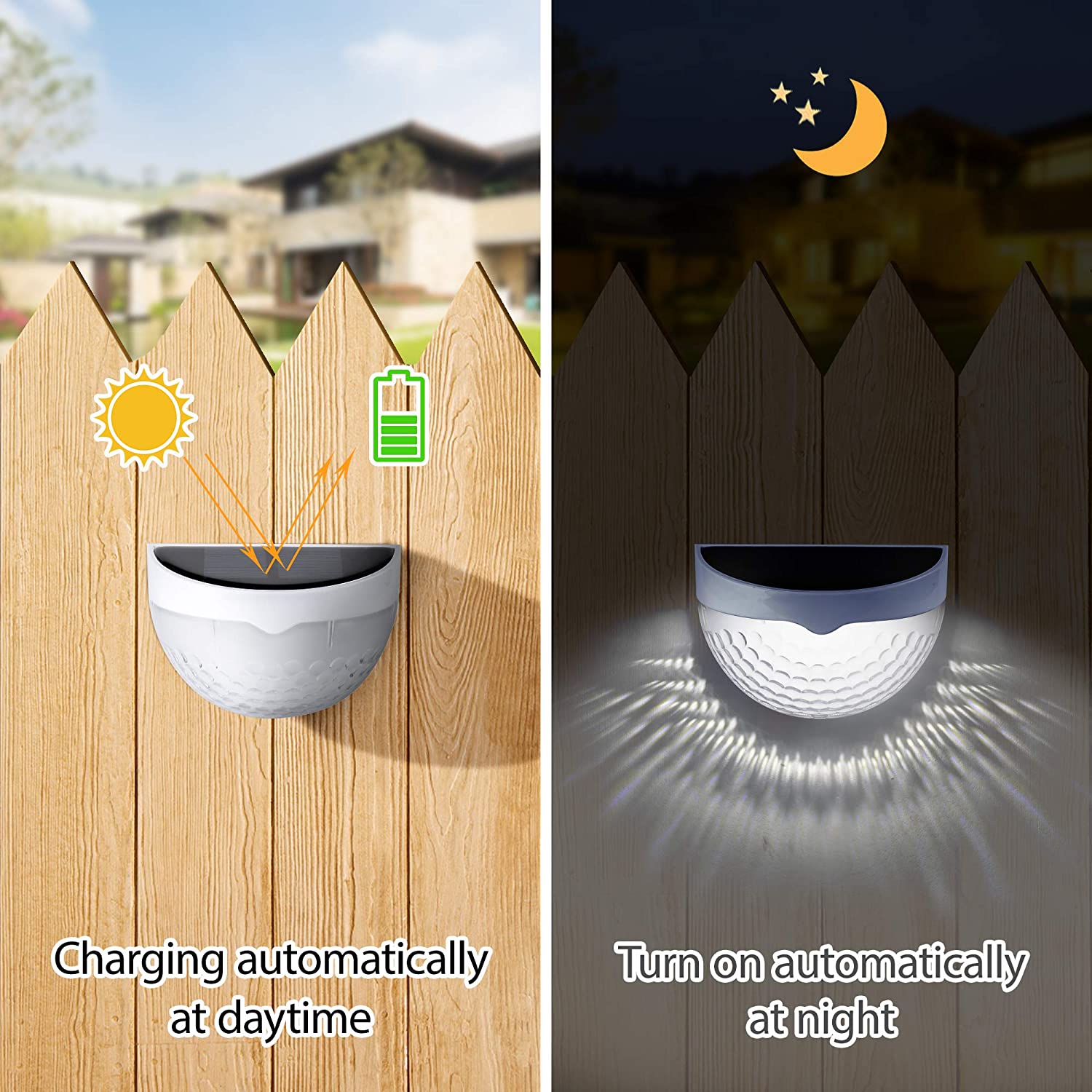 LED Solar Light Outdoor Wall L - Solar Wall Light Fence Lamp review and price