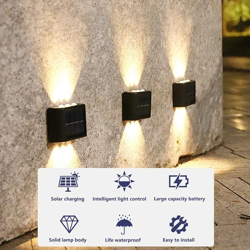 LED Solar Light Outdoor Waterp - Solar Wall Light Fence Lamp review and price