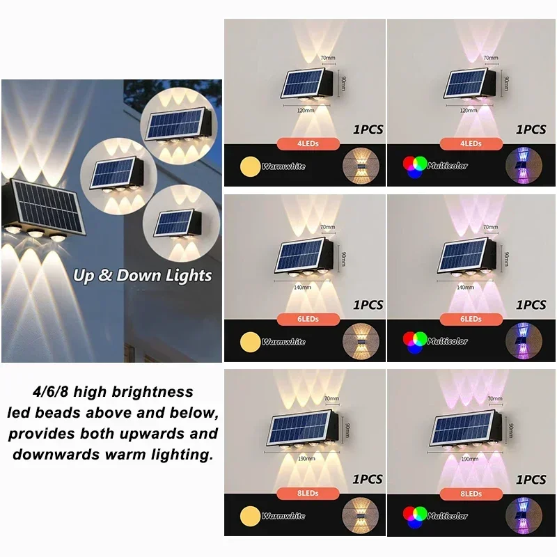 Solar Lights for Outside Solar - Solar Wall Light Fence Lamp review and price
