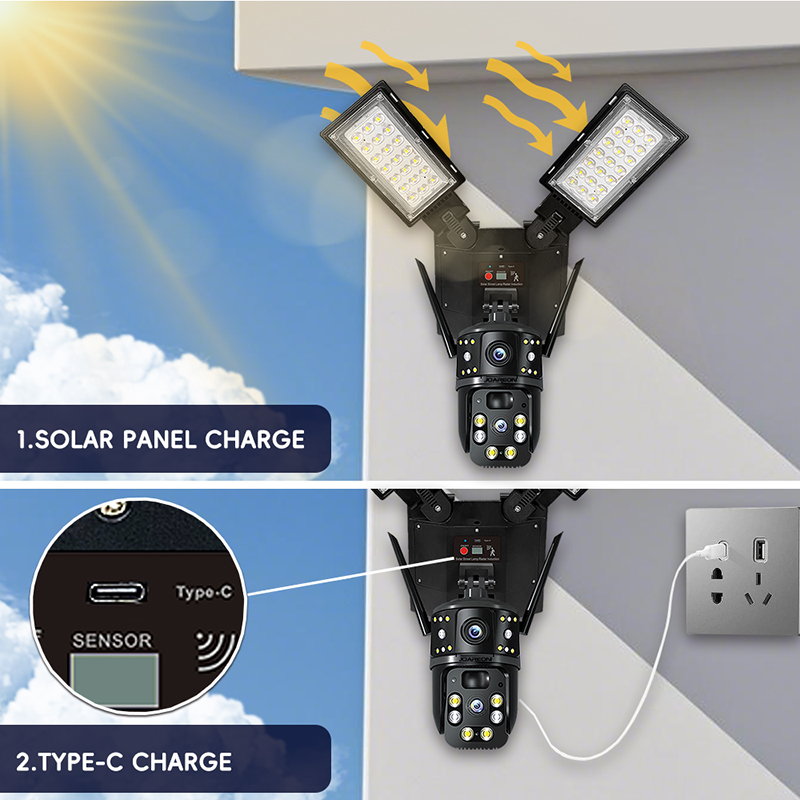 Outdoor 4G WiFi Solar PTZ Secu - Solar Security Camera Light review and price