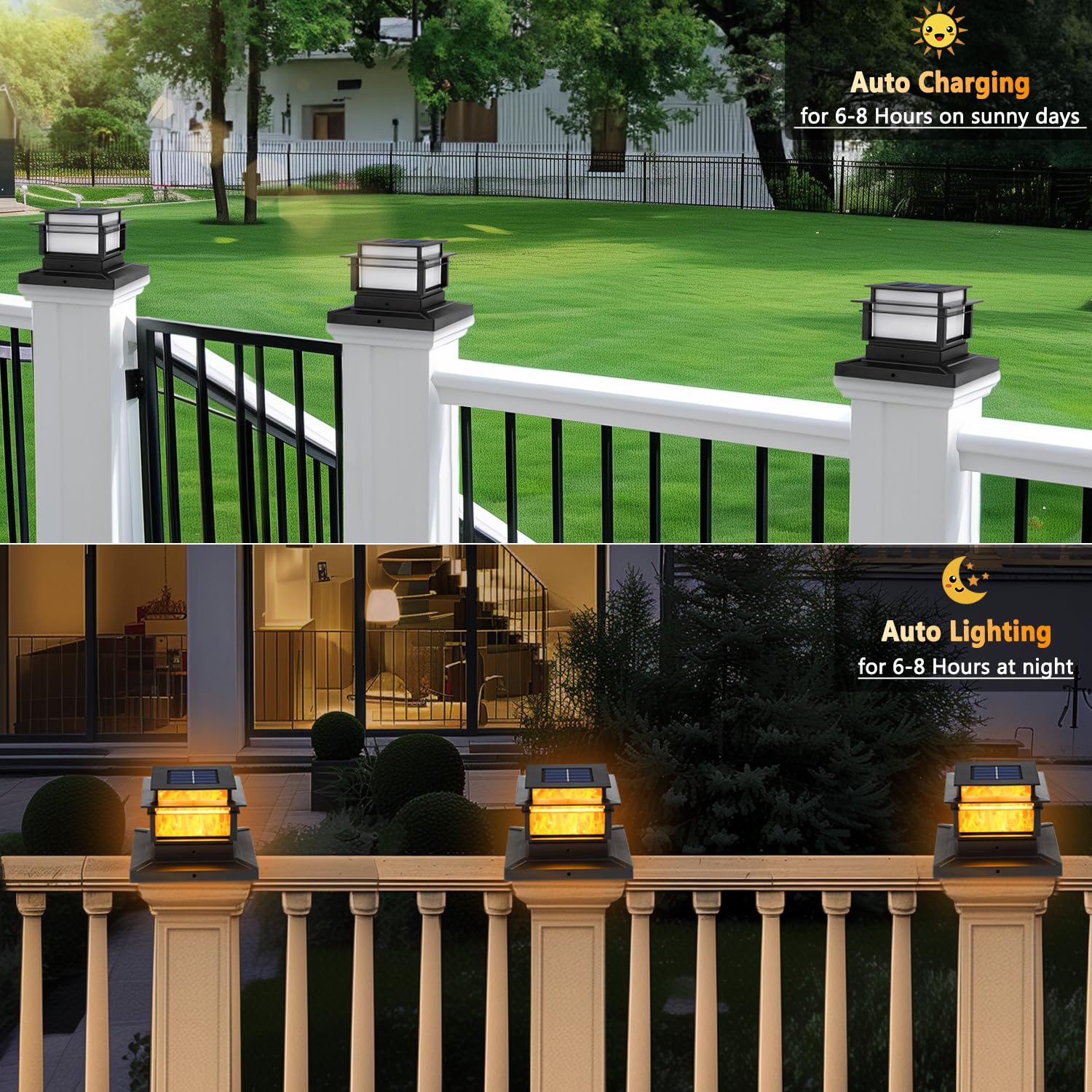 4x4 Inch Solar Flame Post Cap  - Solar Post Cap Light 4X4 review and price