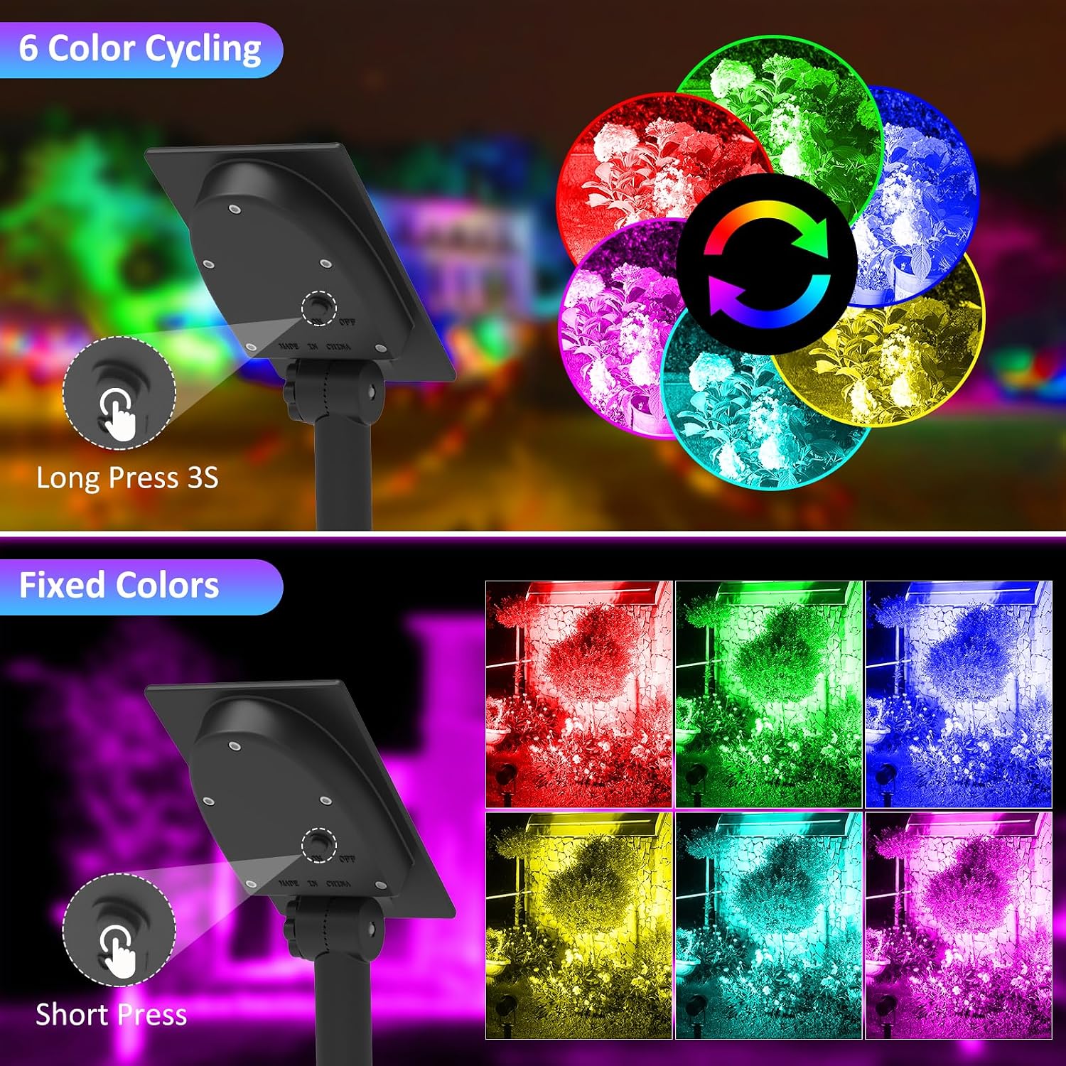 RGB Solar Spotlight  IP65 Wate - Solar Garden Spotlight Rgb review and price