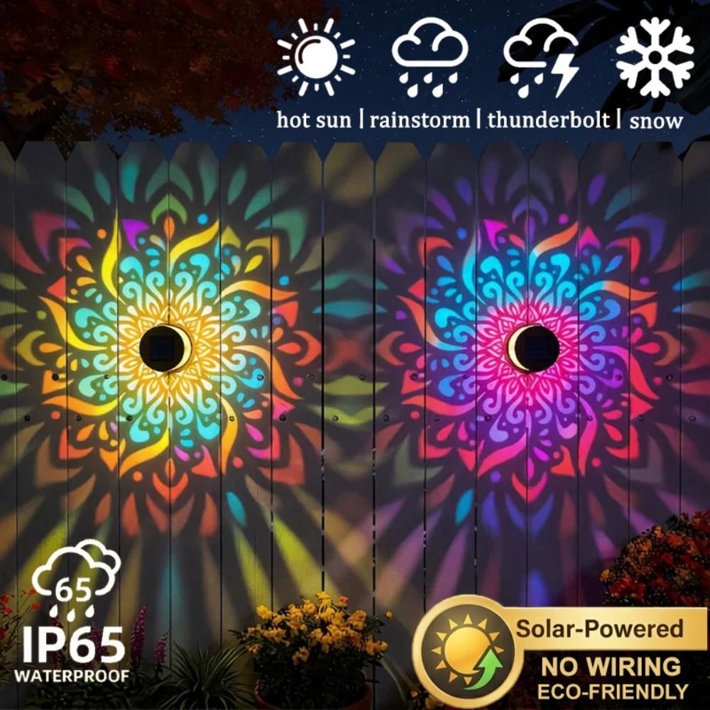Sunflower Mandala Solar Wall L - Solar Wall Light Fence Lamp review and price