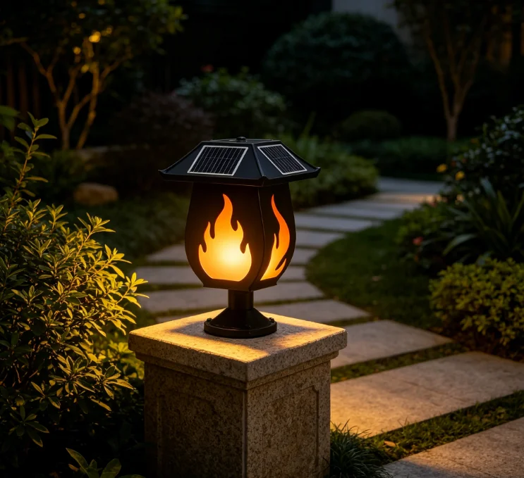 Solar Column Headlights Simula - Solar Garden Light Outdoor Waterproof review and price