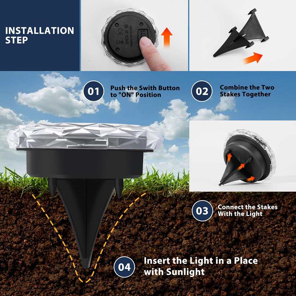 ABRW-Solar Ground Lights 8-Pac - Solar Pathway Lights 8 Pack review and price