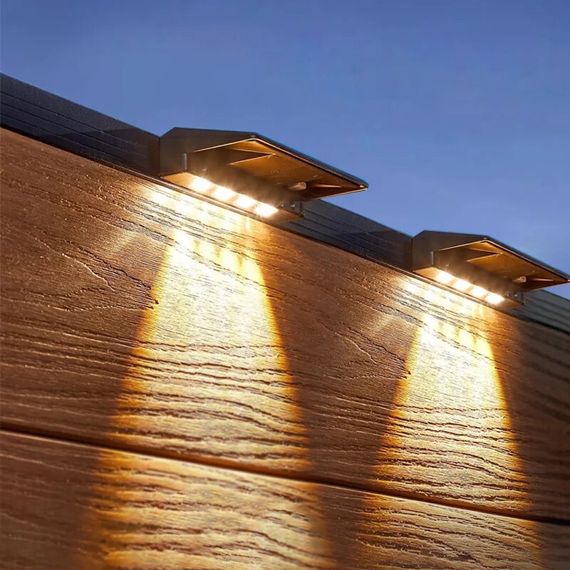 2 Pack Solar Wall Lights 4 LED - Solar Post Cap Light 4X4 review and price