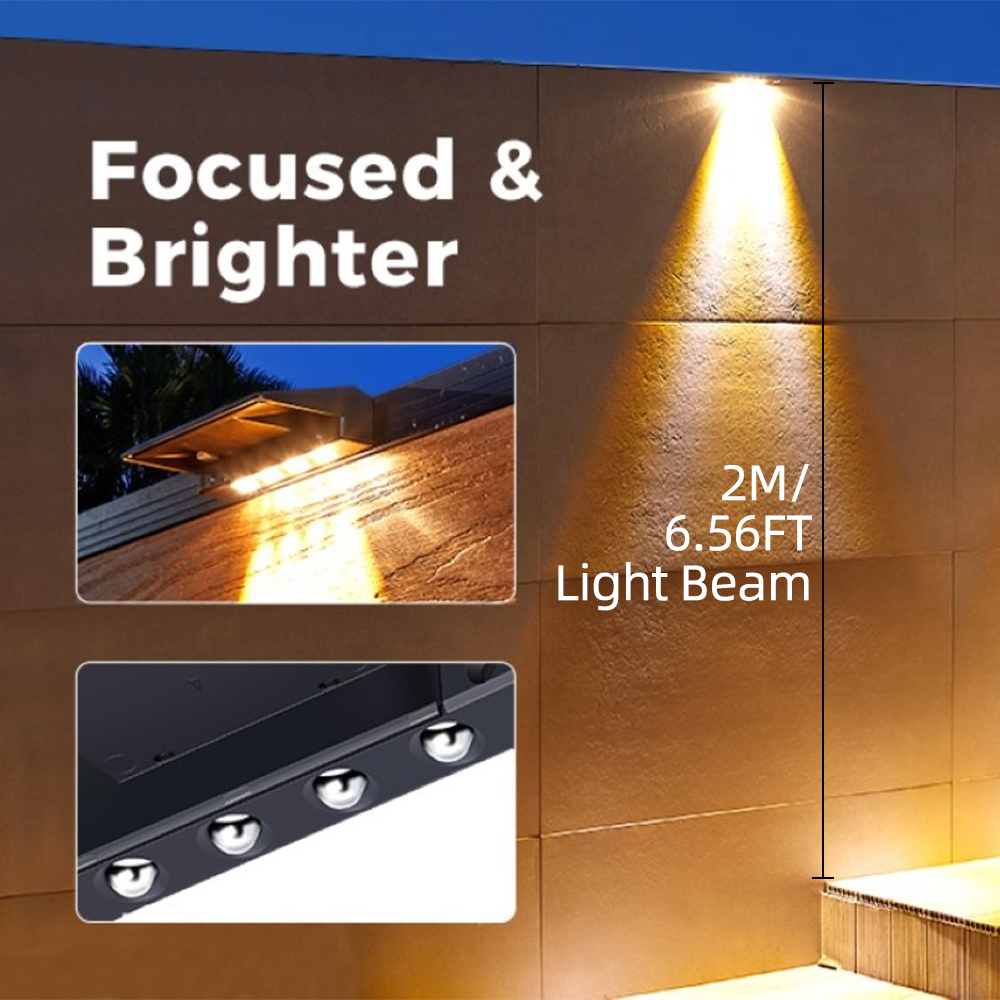 2 Pack Solar Wall Lights 4 LED - Solar Post Cap Light 4X4 review and price
