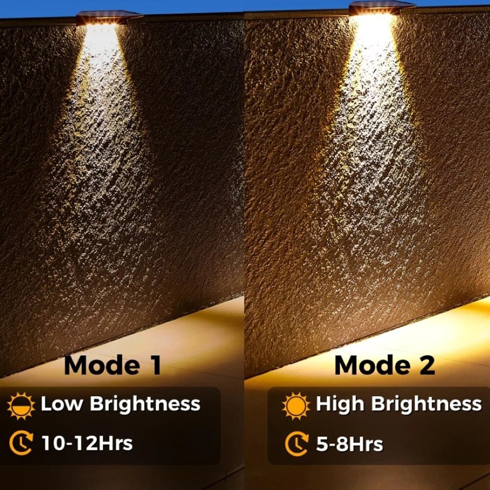 2 Pack Solar Wall Lights 4 LED - Solar Post Cap Light 4X4 review and price