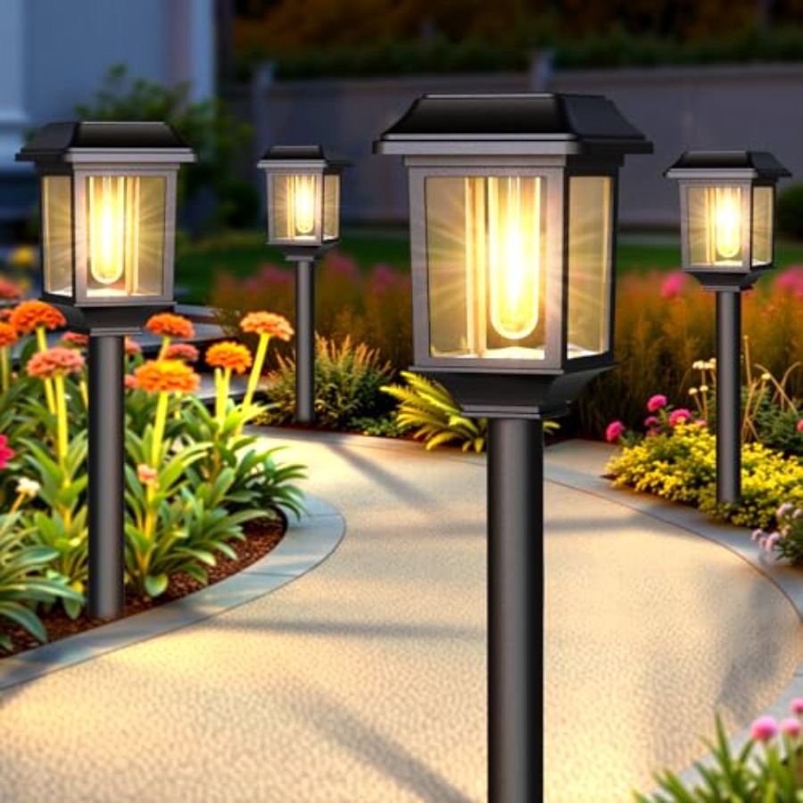 Solar Outdoor Lights Waterproo - Solar Pathway Lights 8 Pack review and price