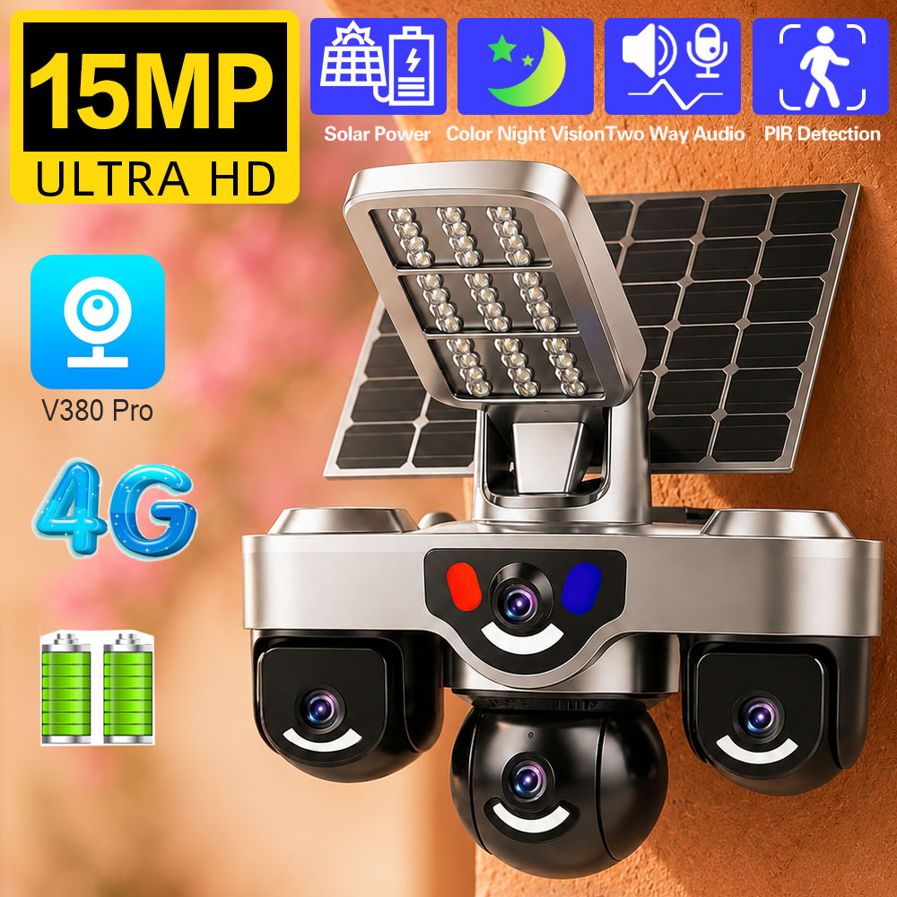 V380 Pro AOV 4G Sim Card Solar - Solar Security Camera Light review and price