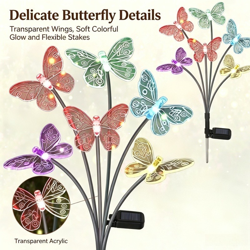 Solar Powered Butterfly Lights - Solar Garden Light Outdoor Waterproof review and price