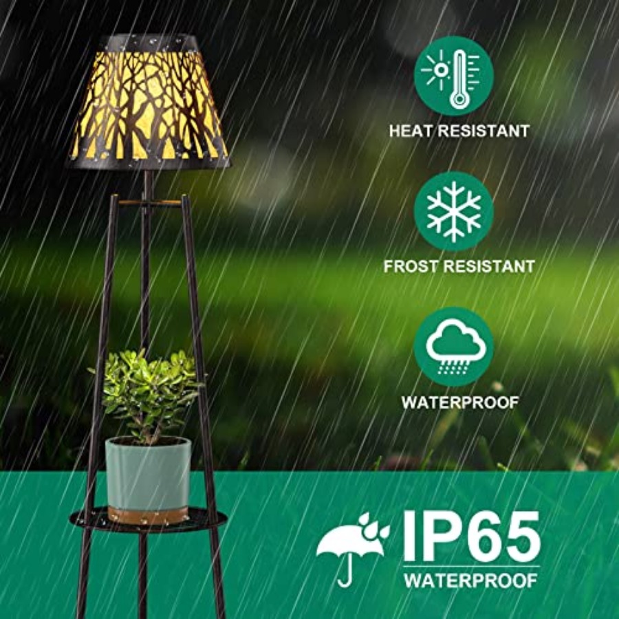 2 Pack Outdoor Solar Floor Lam - Solar Garden Light Outdoor Waterproof review and price