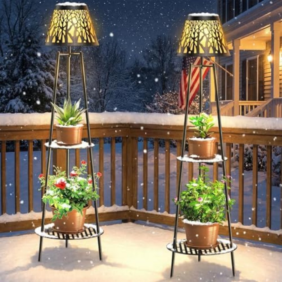 2 Pack Outdoor Solar Floor Lam - Solar Garden Light Outdoor Waterproof review and price