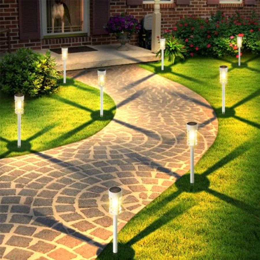 Solar Pathway Lights Outdoor W - Solar Pathway Lights 8 Pack review and price