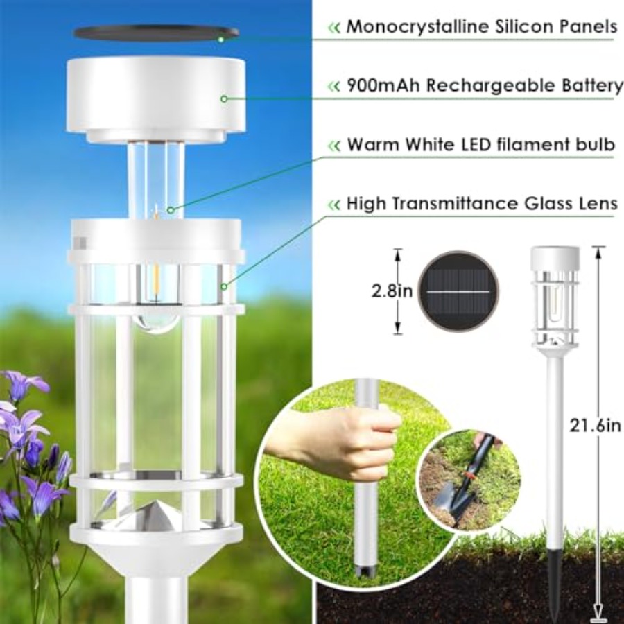 Solar Pathway Lights Outdoor W - Solar Pathway Lights 8 Pack review and price
