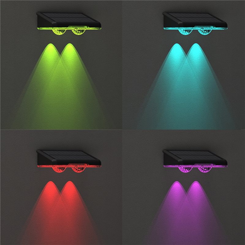 B84B-Outdoor LED RGB Solar Wal - Solar Wall Light Fence Lamp review and price