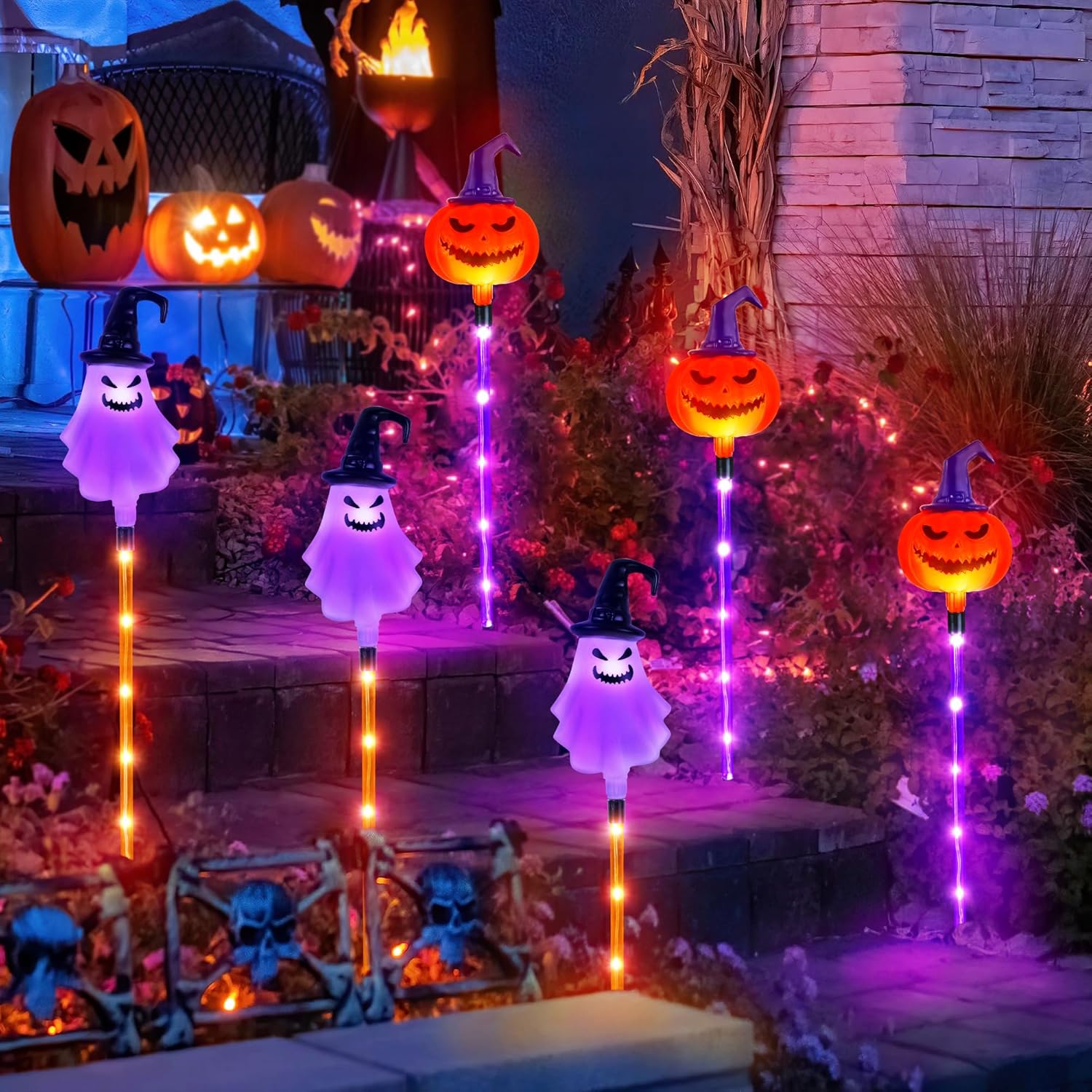 6 Pack Solar Halloween Pathway - Solar Pathway Lights 8 Pack review and price
