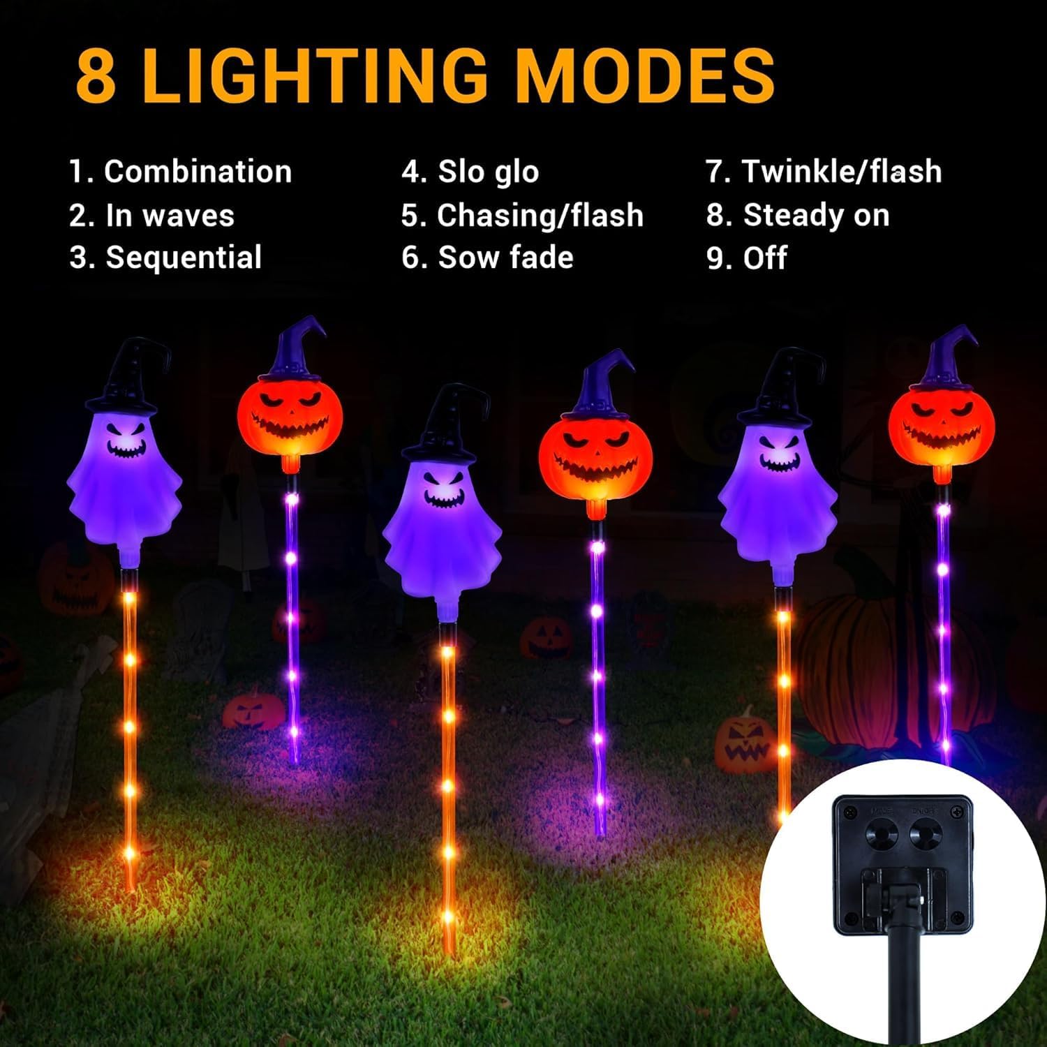 6 Pack Solar Halloween Pathway - Solar Pathway Lights 8 Pack review and price