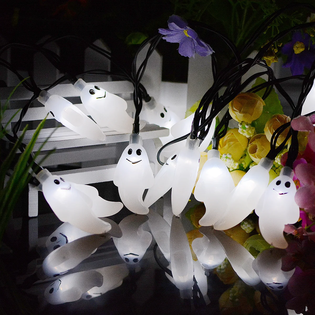 7m 50leds Christmas Solar Ghos - Solar String Lights Outdoor 20M review and price