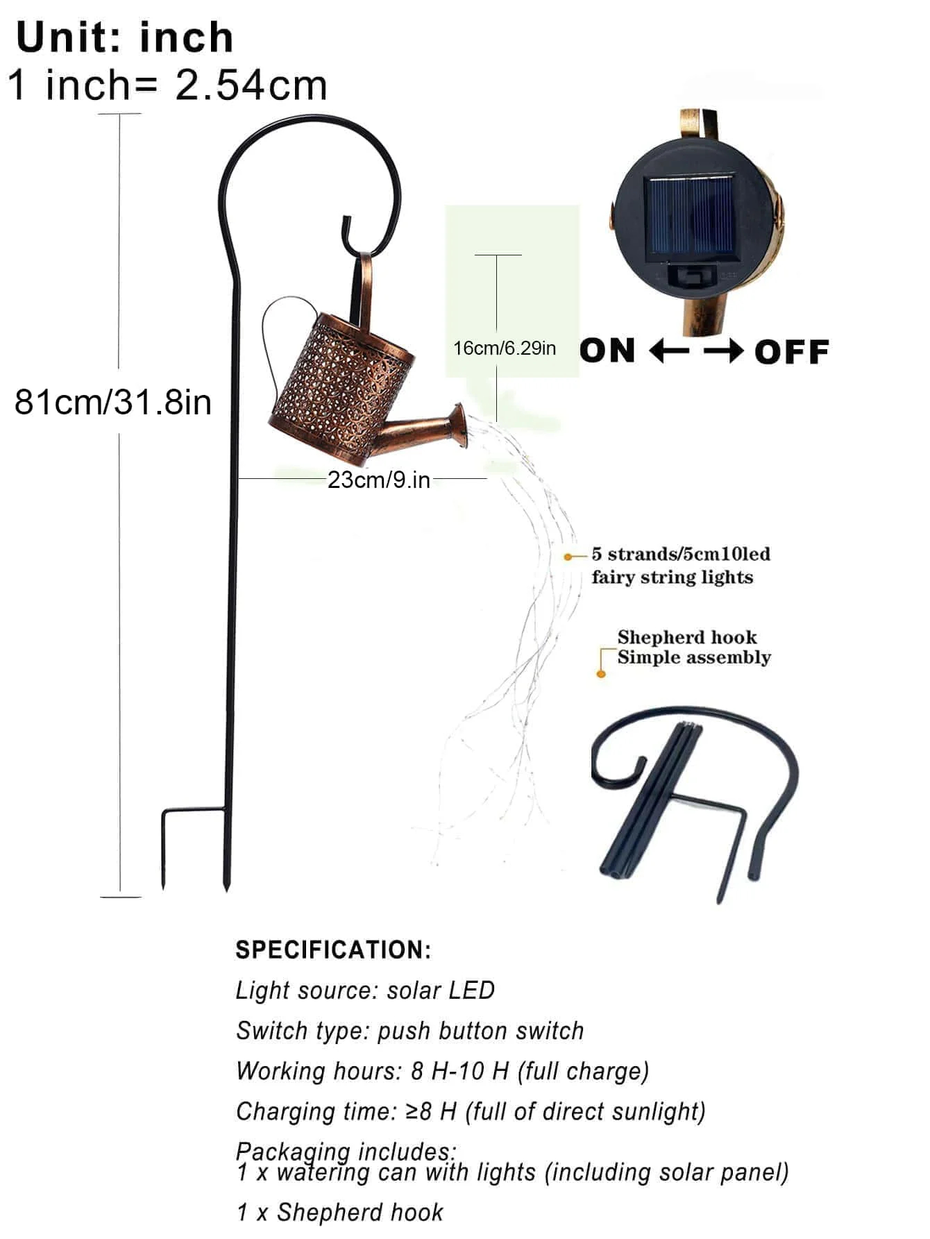 1PC Vintage Solar Tea Kettle L - Solar Garden Light Dusk To Dawn review and price