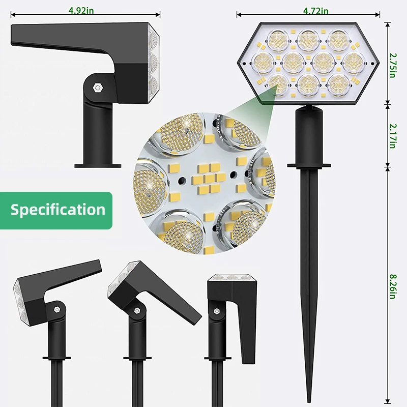 Solar Lights Outdoor  92 LED S - Solar Garden Spotlight Rgb review and price