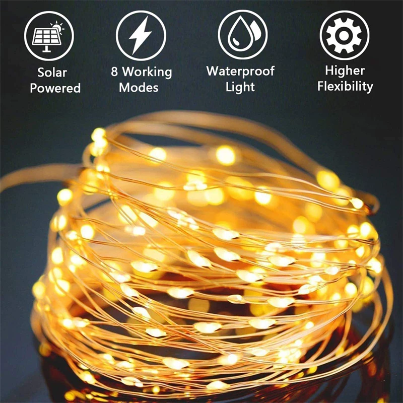 7M 12M 17M 22M LED Solar Fairy - Solar String Lights Outdoor 20M review and price