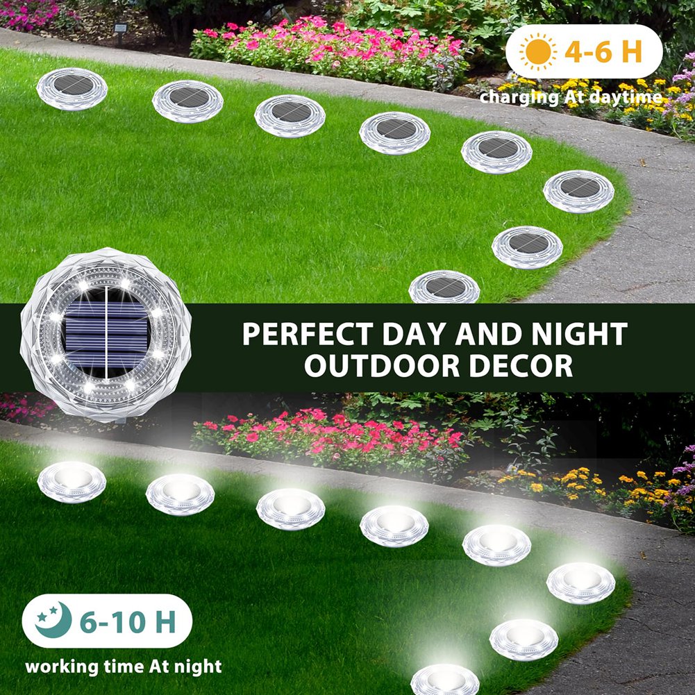 HRBAJ-Led Solar Ground Lights  - Solar Pathway Lights 8 Pack review and price