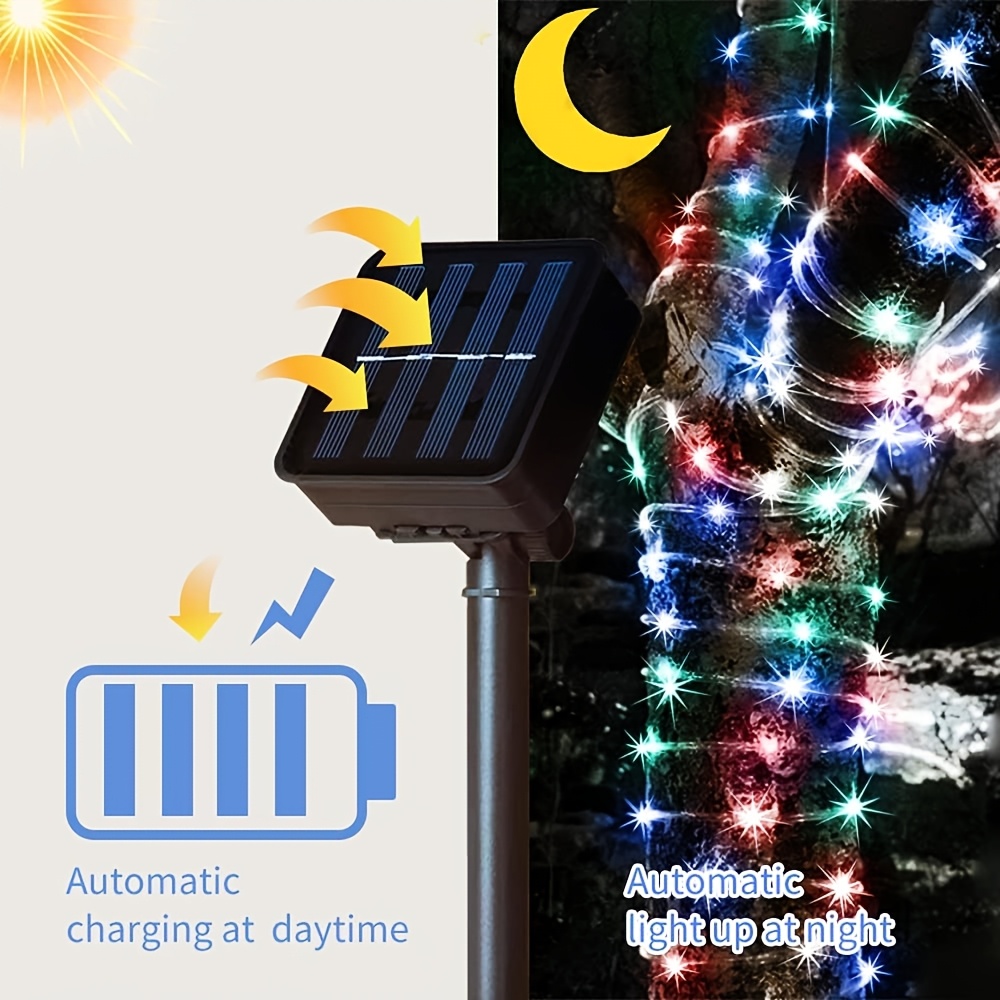 Solar Rope Light 8 Mode Waterp - Solar String Lights Outdoor 20M review and price
