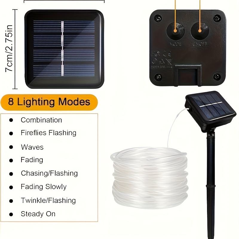 Solar Rope Light 8 Mode Waterp - Solar String Lights Outdoor 20M review and price