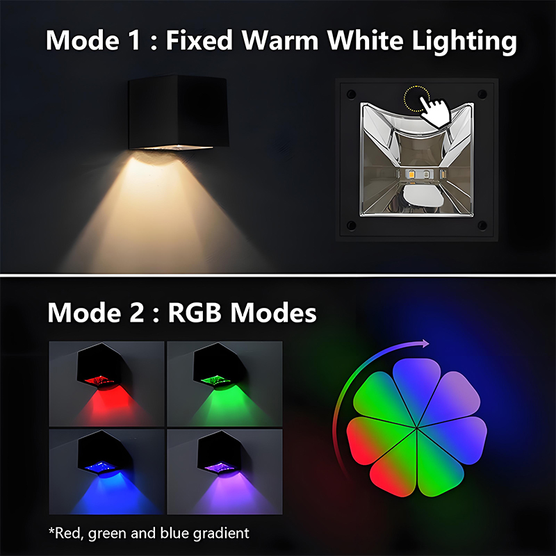 NEW Square Solar Wall Lamps Wa - Solar Garden Spotlight Rgb review and price