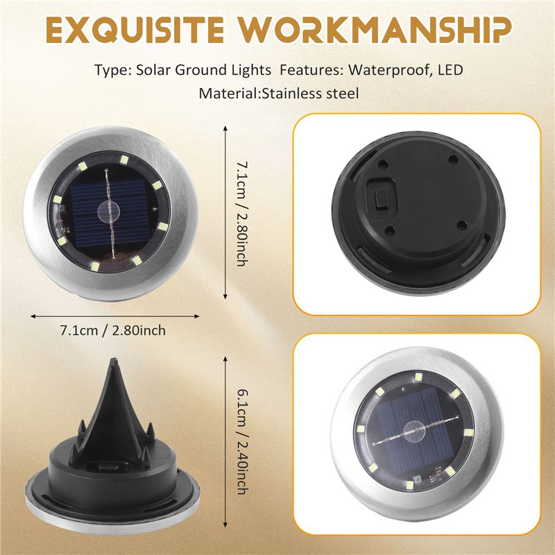 DT19 Solar Ground Lights, 12 P - Solar Pathway Lights 8 Pack review and price
